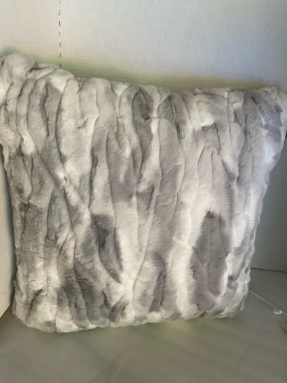 Koolaburra White Faux Fur Decorative Pillow